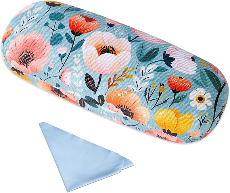 PERFECTSIGHT Store Hard Shell Eyeglasses Case, PU Leather Protective Glasses Case, Cute Eyeglass Case for Women Men Girls - Image 1